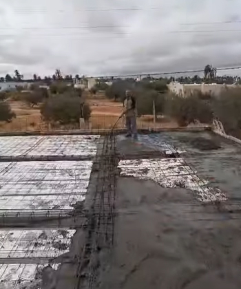 Tâche assurée par I35 : Retour de nos équipes et assistance technique lors du coulage du plancher